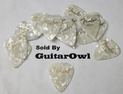 FENDER HEAVY GUITAR PICKS 351 WHITE MOTO CELLULOID 18 PICKS