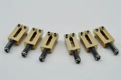 6 PCS GUITAR BRIDGE SADDLES BRASS TREMOLO BRIDGES SADDLE FOR FENDER TELE TL