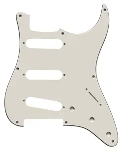 3 PLY WHITE FOR US FENDER 57' 8 SCREW STRATOCAST STYLE GUITAR PICKGUARD