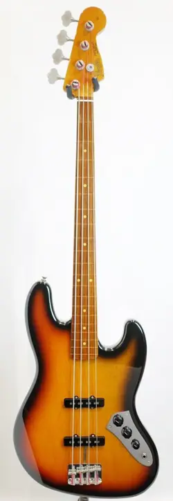 USED 1992 FENDER CUSTOM SHOP 62 JAZZ BASS 3TS FRETLESS BASS 4.0KG W/OHSC