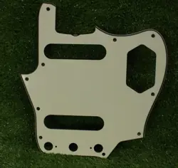 VINTAGE JAGUAR PICKGUARD W/ WIDE BEVEL FOR FENDER 62 MODEL - PARCHMENT WHITE