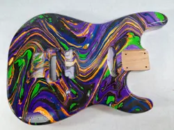 MULTICOLOR ALDER  HXS STRAT STRATOCASTER BODY FITS FENDER NECK J1874