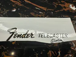 2PCS FENDER TELECASTER CUSTOM GUITAR VINYL UV TRANSFER HEADSTOCK DECALS STICKERS