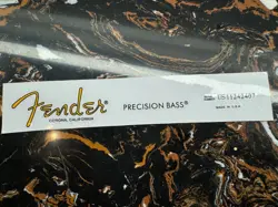 2PCS VINYL UV TRANSFER HEADSTOCK STICKER DECALS FOR FENDER PRECISION BASS GUITAR