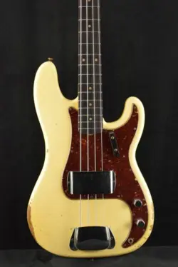 FENDER CUSTOM SHOP '64 PRECISION BASS RELIC - AGED VINTAGE WHITE