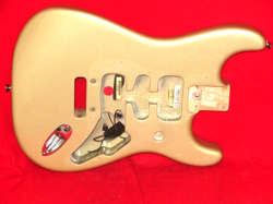 FENDER 2006 USA SHORELINE GOLD AMERICAN STRATOCASTER BODY