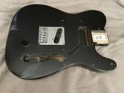 SQUIER BY FENDER TELECASTER ELECTRIC GUITAR BODY BLACK   BRIDGE