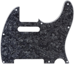 PRO 8-HOLE TELECASTER PICKGUARD 4-PLY BLACK PEARL FOR FENDER JAPAN