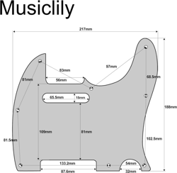 PICKGUARD 4-PLY BLACK