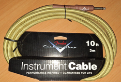 NEW FENDER CUSTOM SHOP DELUXE SERIES INSTRUMENT CABLE TWEED - 10 FT