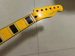 22 FRET YELLOW GLOSS MAPLE GUITAR NECK INLAY FOR FENDER TELECASTER NECK STYLE