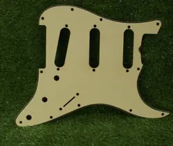 AGED 64 65 PICKGUARD FOR FENDER STRAT WIDE BEVEL - VINTAGE CREAM