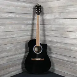 FENDER FA-125CE ACOUSTIC GUITAR BLACK AS IS