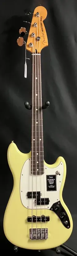 FENDER PLAYER II MUSTANG BASS PJ 4-STRING BASS GUITAR HIALEAH YELLOW FINISH