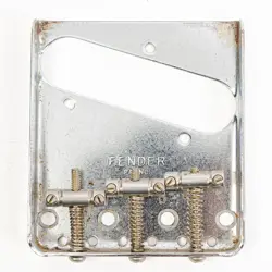 VINTAGE AUTHENTIC FENDER TELECASTER BRIDGE NICKEL PLATED