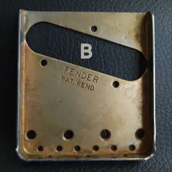 FENDER TELECASTER TELE AMERICAN BRIDGE PLATE VINTAGE 005-4162-049 *AGED² (B)