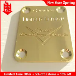 FOR FENDER STRAT TELE ELECTRIC GUITAR NECK PLATE GOLD LIMITED EDITION