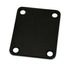 BLACK 4-BOLT NECK PLATE W/SCREWS FOR FENDER® STRAT/TELE/BASS ENP4-B