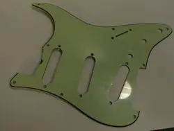 AGED  59 8 HOLE PICKGUARD FOR FENDER STRAT WIDE BEVEL LIGHT RELIC - MINT GREEN