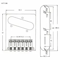 GOLD RETRO FENDER TELECASTER ELECTRIC GUITAR BRIDGE ROLLER SADDLES CONTROL PLATE