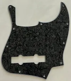 CUSTOM FOR FENDER JAZZ BASS 5 STRING JB STYLE GUITAR PICKGUARD 4-PLY BLACK PEARL