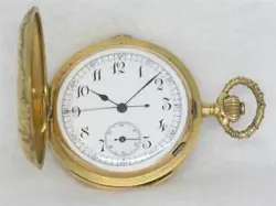 ANTIQUE 54MM SOLID 18K LECOULTRE MINUTE SLIDE REPEATER CHRONOGRAPH, RUNNING!