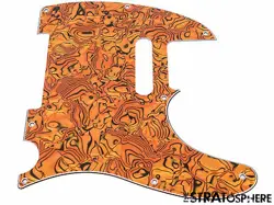 *NEW GOLD ABALONE TELECASTER PICKGUARD FOR FENDER USA STANDARD TELE 3 PLY 8 HOLE