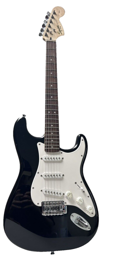 SQUIER BY FENDER BLACK 6 STRING GUITAR