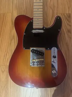 2006 FENDER AMERICAN DELUXE TELECASTER WITH FENDER STAMPED CASE, AGED CHERRY SB