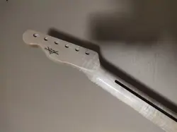 22 FRET TELE ELECTRIC GUITAR NECK PART FLAME MAPLE FOR DIY FENDER REPLACE GLOSS