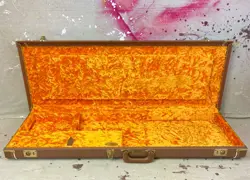 HARDSHELL GUITAR CASE-BROWN-GOLD