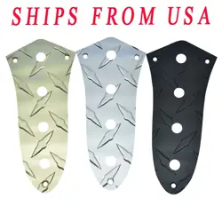 DIAMOND PLATE JAZZ BASS CONTROL PLATE ALUMINUM CONTROL PLATE FOR FENDER JBASS
