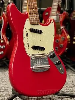 FENDER 1966 MUSTANG -RED- ROUND FINGERBOARD B NECK REFRETS! VINTAGE