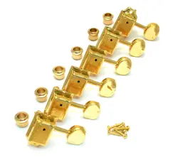 WILKINSON DELUXE 6 INLINE GOLD VINTAGE TUNERS FOR FENDER STRAT/TELE® WJ-55-6G