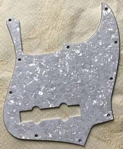 FOR FENDER JAZZ BASS GUITAR 5 STRING JB STYLE GUITAR PICKGUARD,4 PLY WHITE PEARL