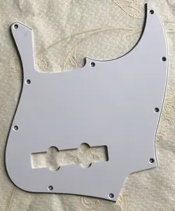 FOR FENDER JAZZ BASS STANDARD 10 HOLE STYLE GUITAR PICKGUARD,3 PLY WHITE