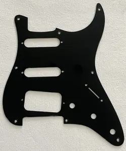FOR FENDER US STRATOCASTER HSS 8 SCREW HOLE GUITAR PICKGUARD, 1 PLY BLACK