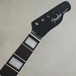 BLACK 22 FRET TELE ELECTRIC GUITAR NECK MAPLE FOR DIY FENDER REPLACE ROSEWOOD