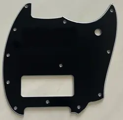 CUSTOM FOR FENDER MUSTANG OFFSET SERIES P90 GUITAR PICKGUARD 3-PLY BLACK