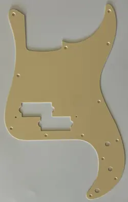 FOR FIT FENDER JAPAN PRECISION BASS STYLE GUITAR PICKGUARD 1 PLY VINTAGE YELLOW