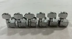 2001 FENDER TELECASTER STANDARD INLINE-6 TUNING PEGS TUNERS TWO-PIN CHROME