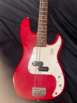 FENDER BASS GUITAR SQUIER NAVY BLUE 20TH ANNIVERSARY P- BASS AFFINITY SERIES