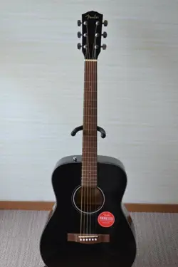 RARE! FENDER CD-60S CONCERT ACOUSTIC GUITAR PACK BLACK W/CASE FROM JAPAN USED