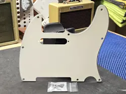 2012 FENDER USA TELECASTER WHITE PARCHMENT PICKGUARD FOR AMERICAN STANDARD TELE