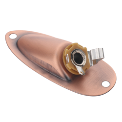 BOAT STYLE STRAT JACK PLATE FOR FENDER STRATOCASTER ELECTRIC GUITAR RED COPPER