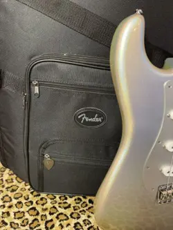 FENDER H.E.R. STRATOCASTER ELECTRIC GUITAR - CHROME GLOW