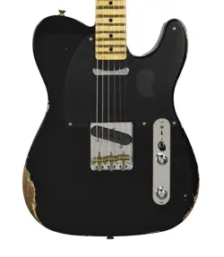 FENDER CUSTOM SHOP 50S TELECASTER RELIC 1 PIECE ASH BODY IN BLACK