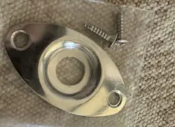 CUSTOM SHOP NICKEL RECESSED FOOTBALL JACK PLATE & SCREWS - FENDER & OTHER #112