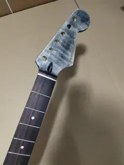 22 FRET STRAT ELECTRIC GUITAR NECK PART FLAME MAPLE FOR DIY FENDER REPLACE