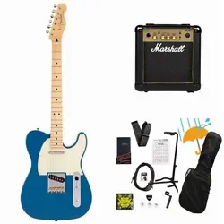 FENDER MADE IN JAPAN HYBRID II TELECASTER MAPLE FB FOREST BLUE MARSHALL MG10 AMP